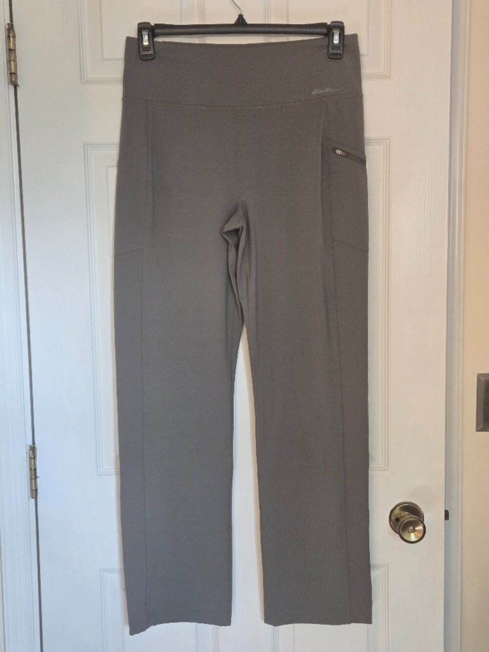 Eddie Bauer Women's Trail Tight High-Rise Straight Leg Stretch Tan Large Active